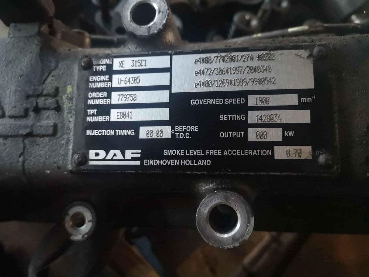 DAF Ersatztteile 0281010045 DAF XF 95 - Motor blok for Lastbil: billede 5 DAF Ersatztteile 0281010045 DAF XF 95 - Motor blok for Lastbil: billede 5