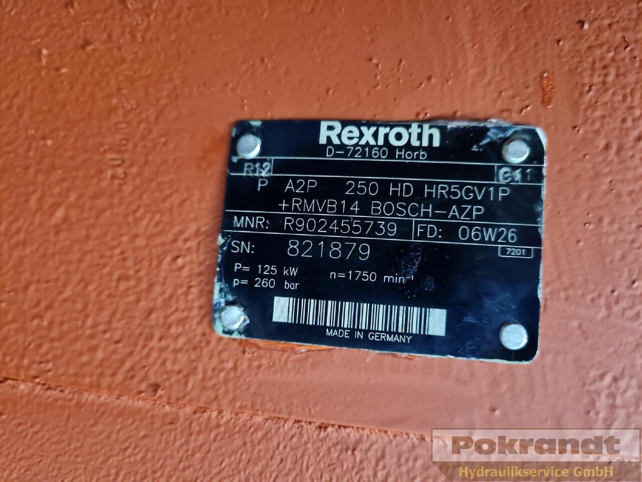 A2P250HD HR5GV1P + RMVB14 - Hydraulikpumpe: billede 5 A2P250HD HR5GV1P + RMVB14 - Hydraulikpumpe: billede 5