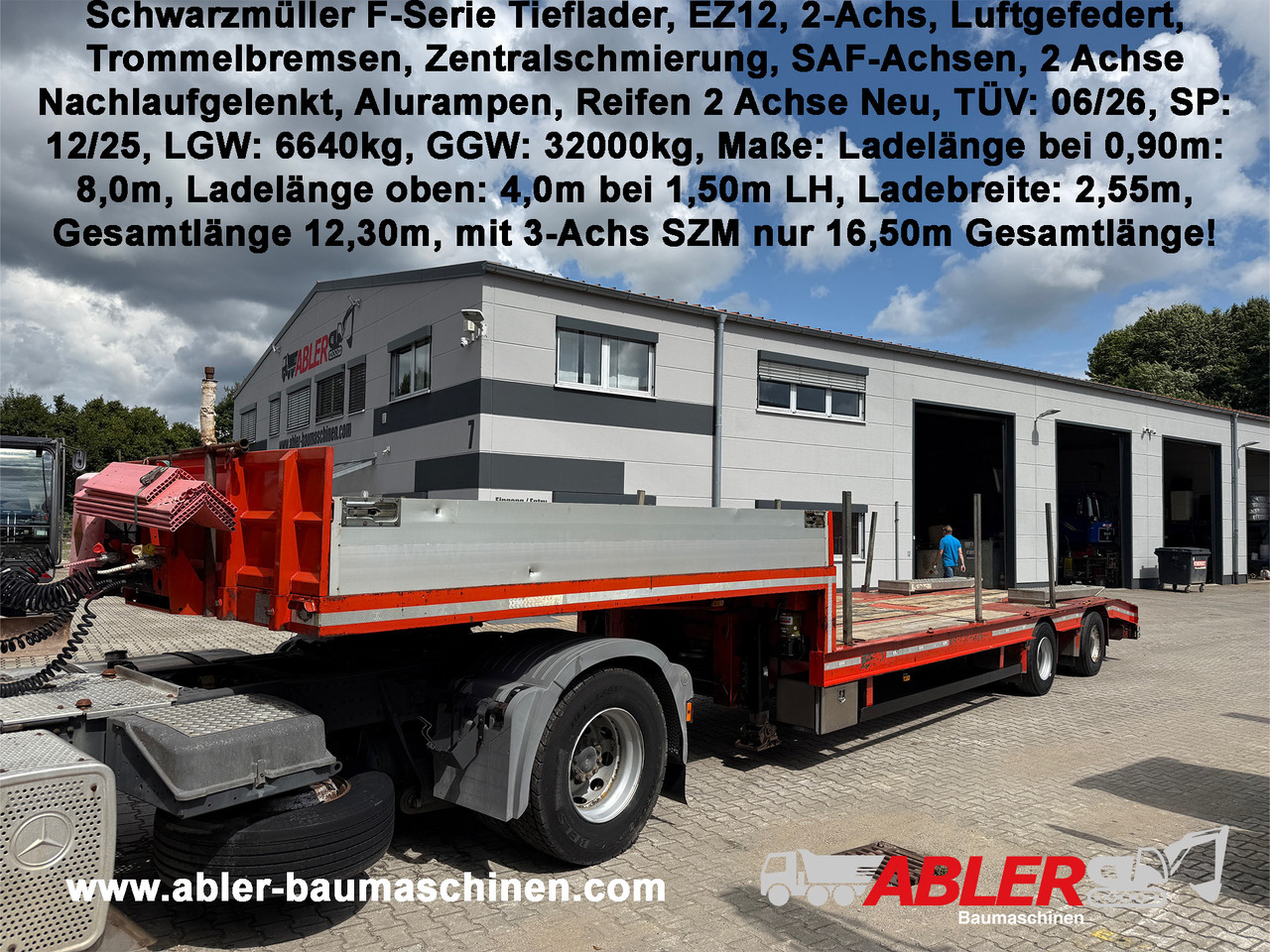 Schwarzmüller F-Serie Tieflader Nachlaufgelenkt ZS TOP - Nedbygget platform sættevogn: billede 1 Schwarzmüller F-Serie Tieflader Nachlaufgelenkt ZS TOP - Nedbygget platform sættevogn: billede 1