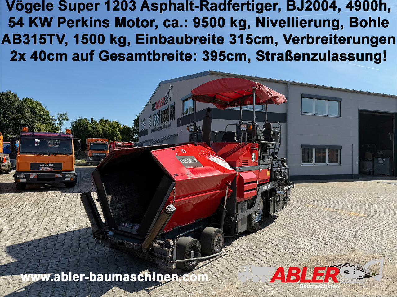 Vögele Super 1203 Asphalt-Radfertiger - Asfaltudlægger: billede 1 Vögele Super 1203 Asphalt-Radfertiger - Asfaltudlægger: billede 1