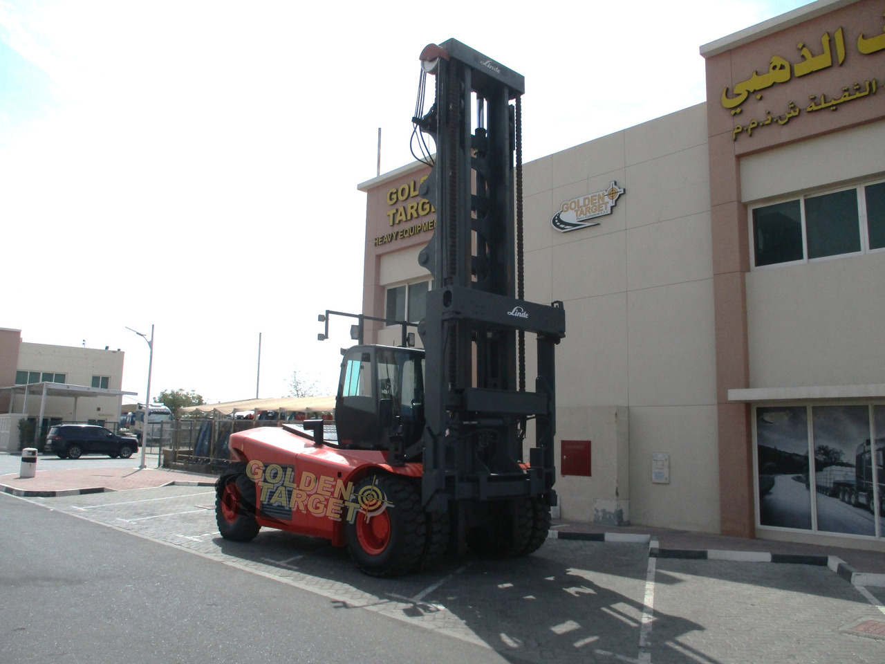 Linde H220 Container Handler - Gaffeltruck til containerhåndtering: billede 1 Linde H220 Container Handler - Gaffeltruck til containerhåndtering: billede 1