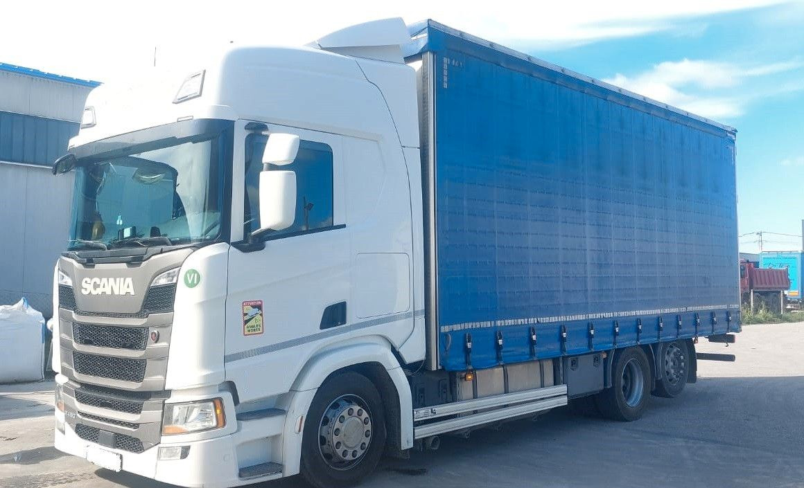 Scania R450 6x2 tandem jumbo - Lastbil med presenning: billede 2 Scania R450 6x2 tandem jumbo - Lastbil med presenning: billede 2