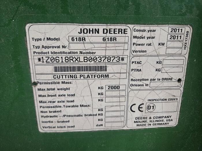John Deere 618R - Skærebord til korn: billede 5 John Deere 618R - Skærebord til korn: billede 5