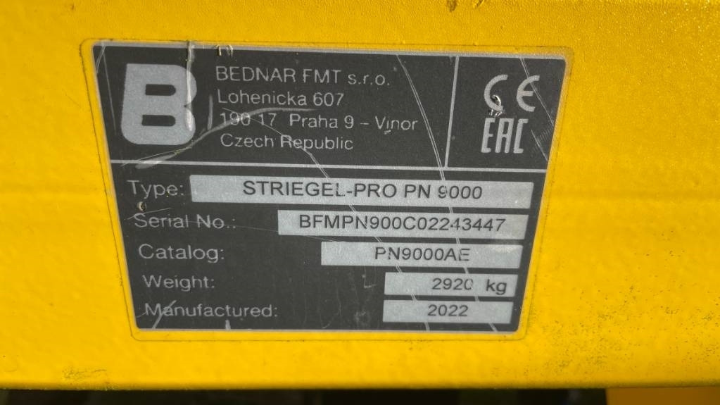 Bednar Striegel PRO PN 9000 - Halmstrigle: billede 2 Bednar Striegel PRO PN 9000 - Halmstrigle: billede 2