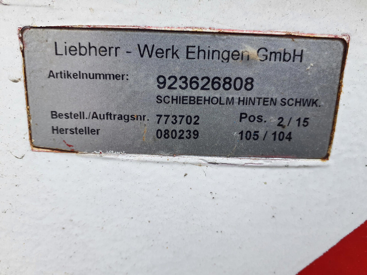 Liebherr LTM 1070-4.1 outrigger beam complete rear - Affjedring for Mobilkran: billede 5 Liebherr LTM 1070-4.1 outrigger beam complete rear - Affjedring for Mobilkran: billede 5