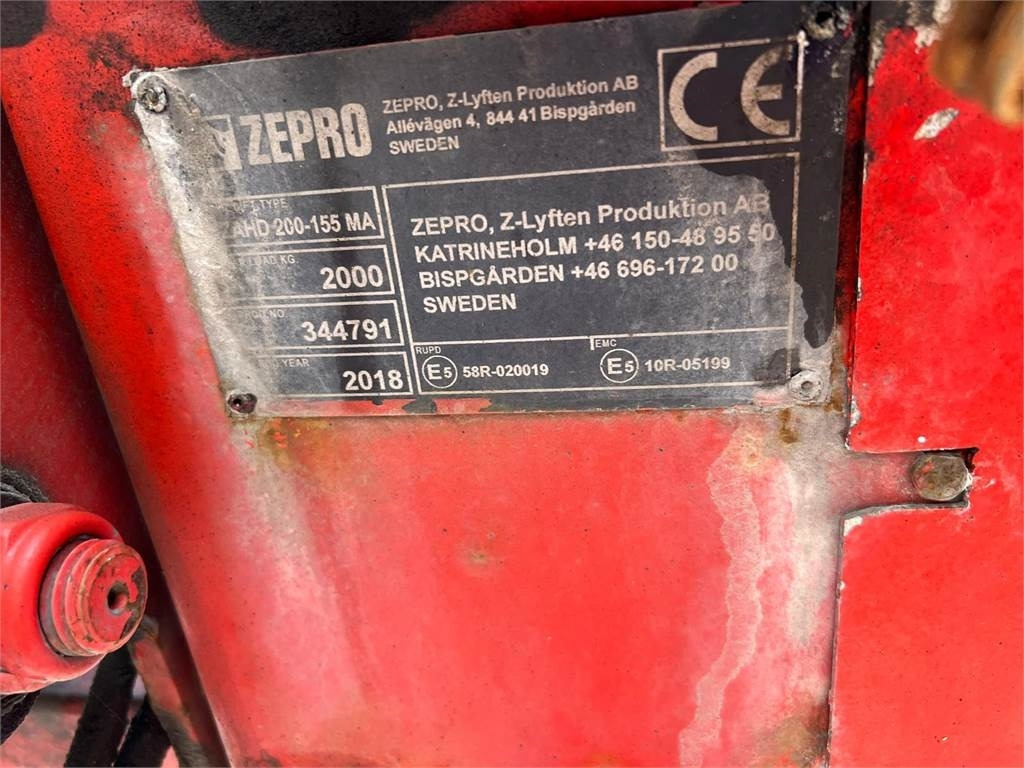 Zepro ZAHD 200-155 MA - 2500mm stålplade - Læssebagsmæk: billede 4 Zepro ZAHD 200-155 MA - 2500mm stålplade - Læssebagsmæk: billede 4