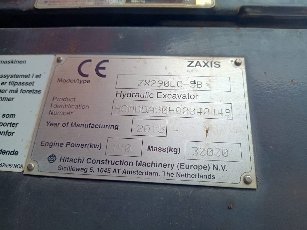 Bæltegravemaskine Hitachi MYYTY! SOLD! ZX290LC-5 HUIPPUVARUSTEET: billede 19 Bæltegravemaskine Hitachi MYYTY! SOLD! ZX290LC-5 HUIPPUVARUSTEET: billede 19