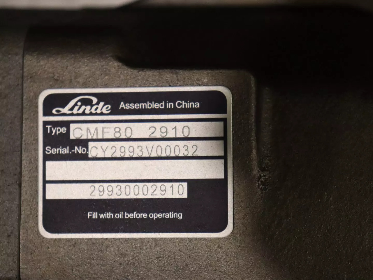 LINDE CMF80 2910 - Hydraulisk motor for Entreprenørmaskin: billede 4 LINDE CMF80 2910 - Hydraulisk motor for Entreprenørmaskin: billede 4