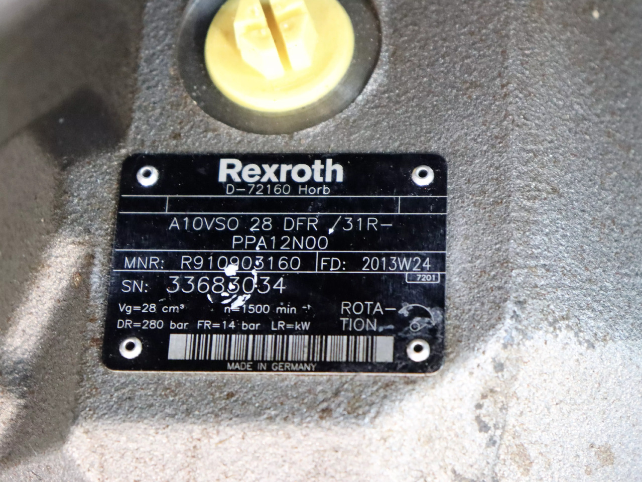 REXROTH A10VSO28DFR/31R-PPA12N00 - Hydraulikpumpe for Materialehåndteringsudstyr: billede 4 REXROTH A10VSO28DFR/31R-PPA12N00 - Hydraulikpumpe for Materialehåndteringsudstyr: billede 4