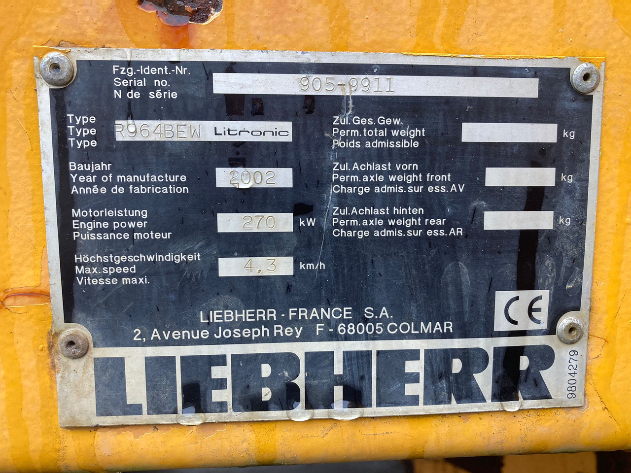 LIEBHERR R964BEW - Bæltegravemaskine: billede 3 LIEBHERR R964BEW - Bæltegravemaskine: billede 3