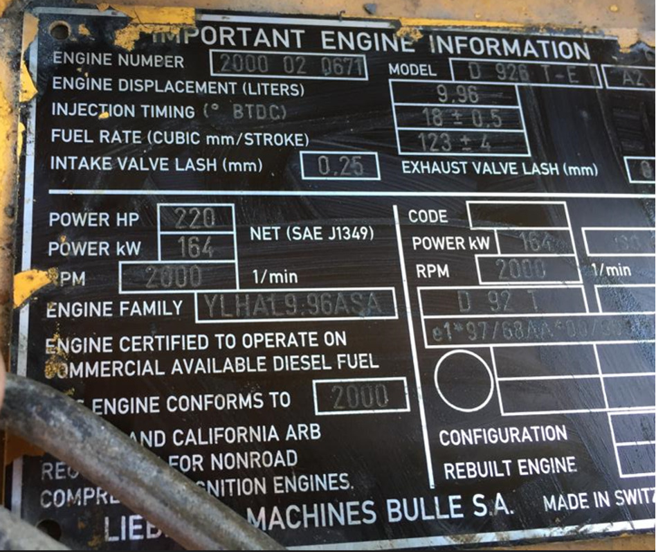 Liebherr R944HDSL - Reservedel for Bæltegravemaskine: billede 5 Liebherr R944HDSL - Reservedel for Bæltegravemaskine: billede 5