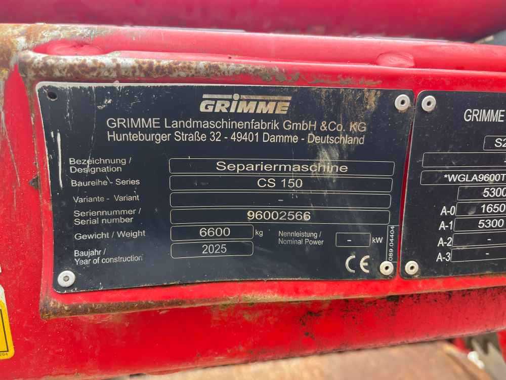 Grimme CS 150 - Kartoffeloptager: billede 3 Grimme CS 150 - Kartoffeloptager: billede 3