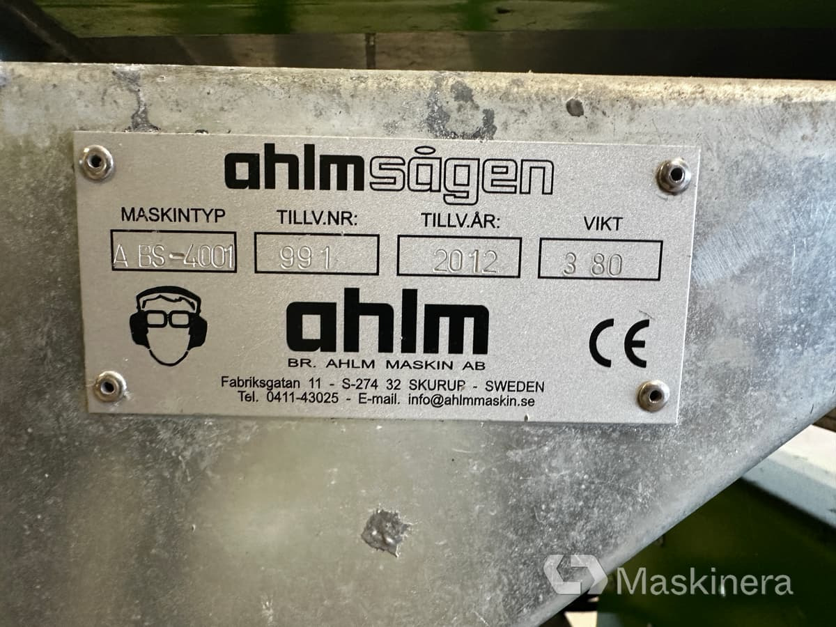 Såg Ahlm Sågen ABS 4001 - Træbearbejdningsmaskine: billede 5 Såg Ahlm Sågen ABS 4001 - Træbearbejdningsmaskine: billede 5