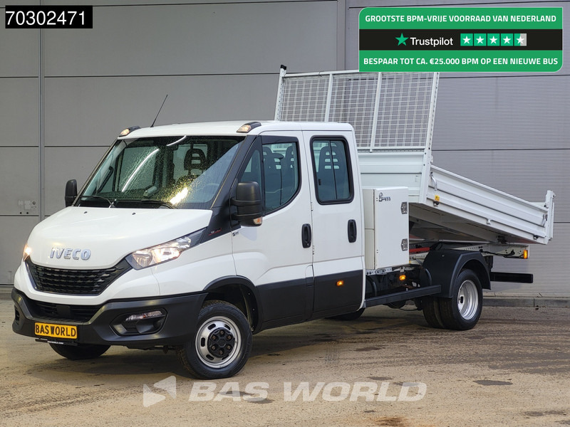 Iveco Daily 35C16 3.0L Kipper met Kist Dubbel Cabine Dubbellucht 3,5t Trekhaak 160PK Airco Cruise Euro6 Tipper Benne Kieper Airco Trekhaak C - Ladbil med tip: billede 1 Iveco Daily 35C16 3.0L Kipper met Kist Dubbel Cabine Dubbellucht 3,5t Trekhaak 160PK Airco Cruise Euro6 Tipper Benne Kieper Airco Trekhaak C - Ladbil med tip: billede 1