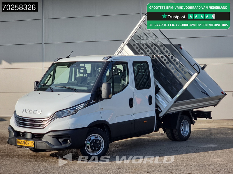 Iveco Daily 35C21 3-Zijdige Kipper Dubbel Cabine 210PK 3.0L Dubbellucht 3,5t Trekhaak ACC Airco LED Camera CarPlay Euro6 Tipper Benne Kieper - Ladbil med tip: billede 1 Iveco Daily 35C21 3-Zijdige Kipper Dubbel Cabine 210PK 3.0L Dubbellucht 3,5t Trekhaak ACC Airco LED Camera CarPlay Euro6 Tipper Benne Kieper - Ladbil med tip: billede 1