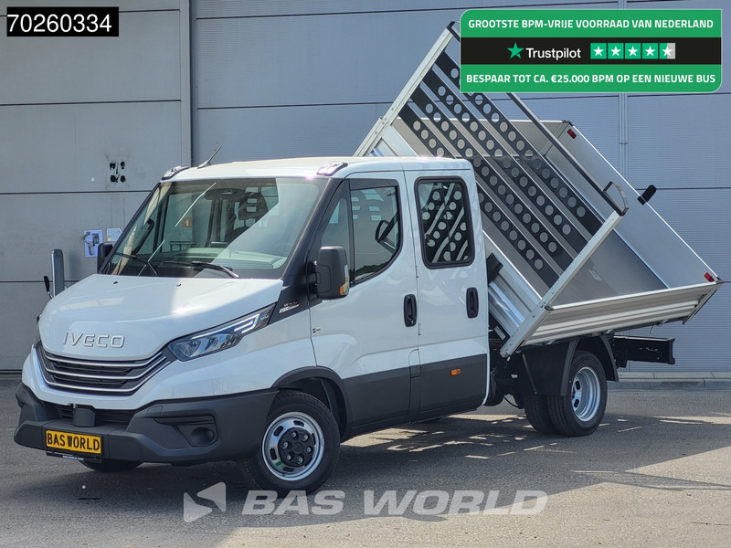 Iveco Daily 35C21 3-Zijdige Kipper Dubbel Cabine 210PK 3.0L Dubbellucht 3,5t Trekhaak ACC Airco LED Camera CarPlay Euro6 Tipper Benne Kieper - Ladbil med tip: billede 1 Iveco Daily 35C21 3-Zijdige Kipper Dubbel Cabine 210PK 3.0L Dubbellucht 3,5t Trekhaak ACC Airco LED Camera CarPlay Euro6 Tipper Benne Kieper - Ladbil med tip: billede 1