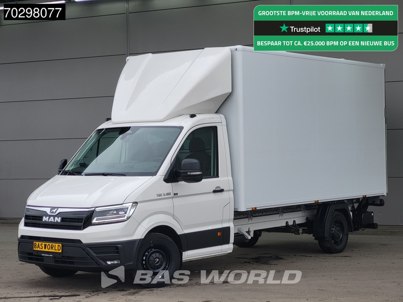 MAN TGE 3.180 Automaat Laadklep Bakwagen 2025 Facelift Navi LED Airco Cruise Euro6 Meubelbak Koffer Airco Cruise control - Varebil med kasse: billede 1 MAN TGE 3.180 Automaat Laadklep Bakwagen 2025 Facelift Navi LED Airco Cruise Euro6 Meubelbak Koffer Airco Cruise control - Varebil med kasse: billede 1