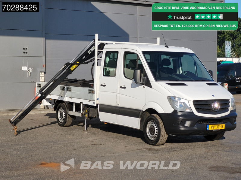 Mercedes-Benz Sprinter 310 CDI Euro6 Automaat Open laadbak Kraanwagen HIAB 017T-2 Navi Airco Euro6 Kraan Crane Kranwagen Pickup Pritsche Airco - Ladbil: billede 1 Mercedes-Benz Sprinter 310 CDI Euro6 Automaat Open laadbak Kraanwagen HIAB 017T-2 Navi Airco Euro6 Kraan Crane Kranwagen Pickup Pritsche Airco - Ladbil: billede 1