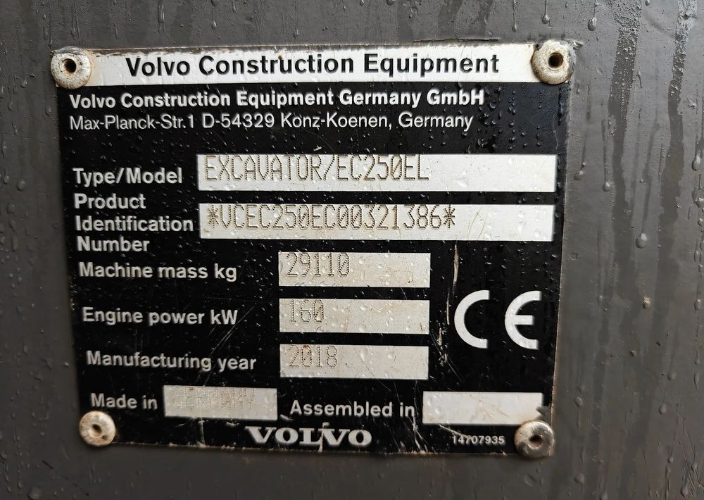 Bæltegravemaskine Volvo EC250EL: billede 15