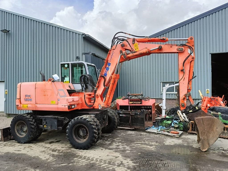 FIAT-HITACHI FH120W bandenkraan Wheel Excavator graafmachine - Hjulgravemaskine: billede 1 FIAT-HITACHI FH120W bandenkraan Wheel Excavator graafmachine - Hjulgravemaskine: billede 1