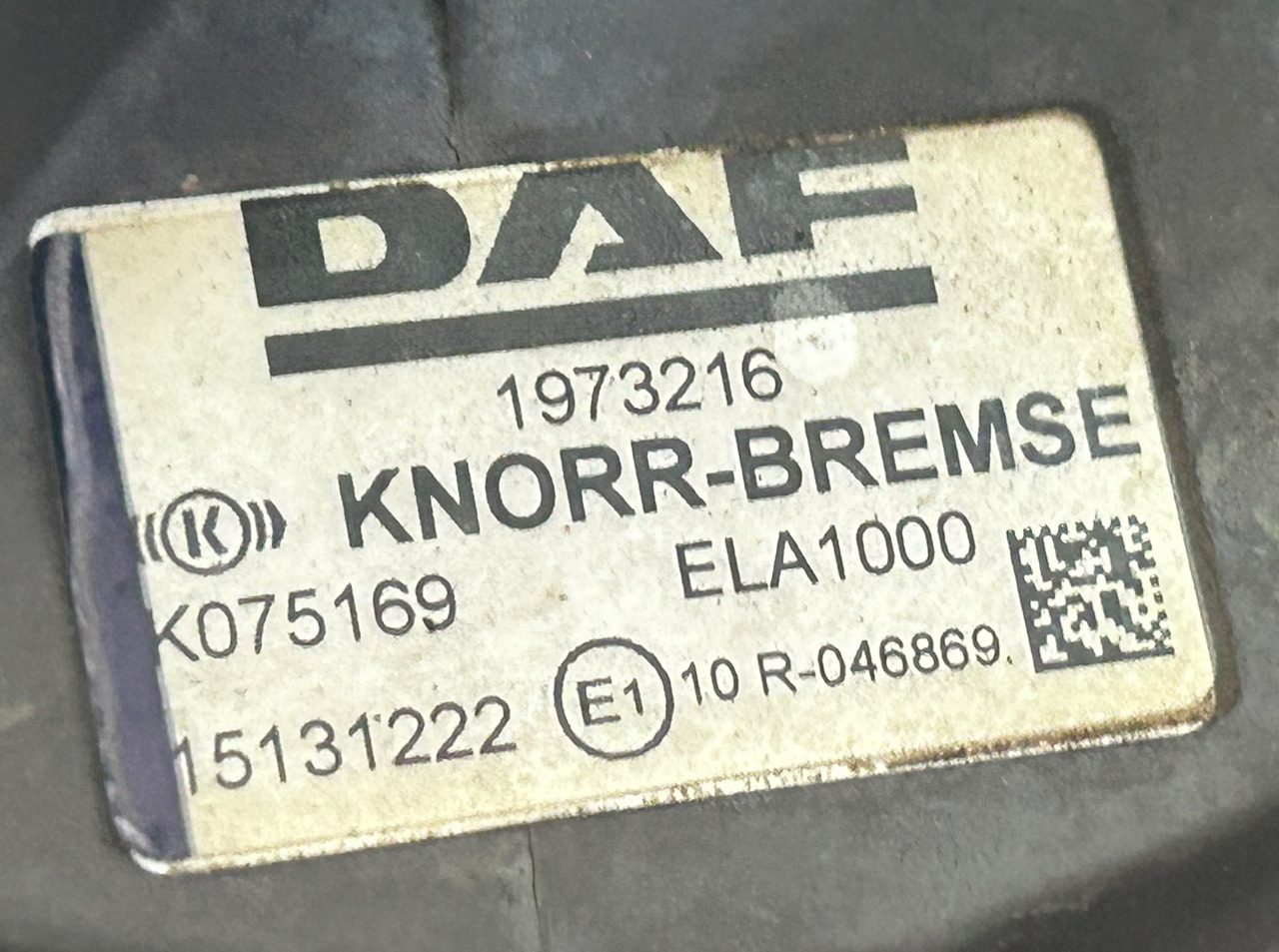 Bremseventil DAF CF XF 106 480 APU KIT ZEL2100 1973210 ( ELA1000 + AE6000): billede 12