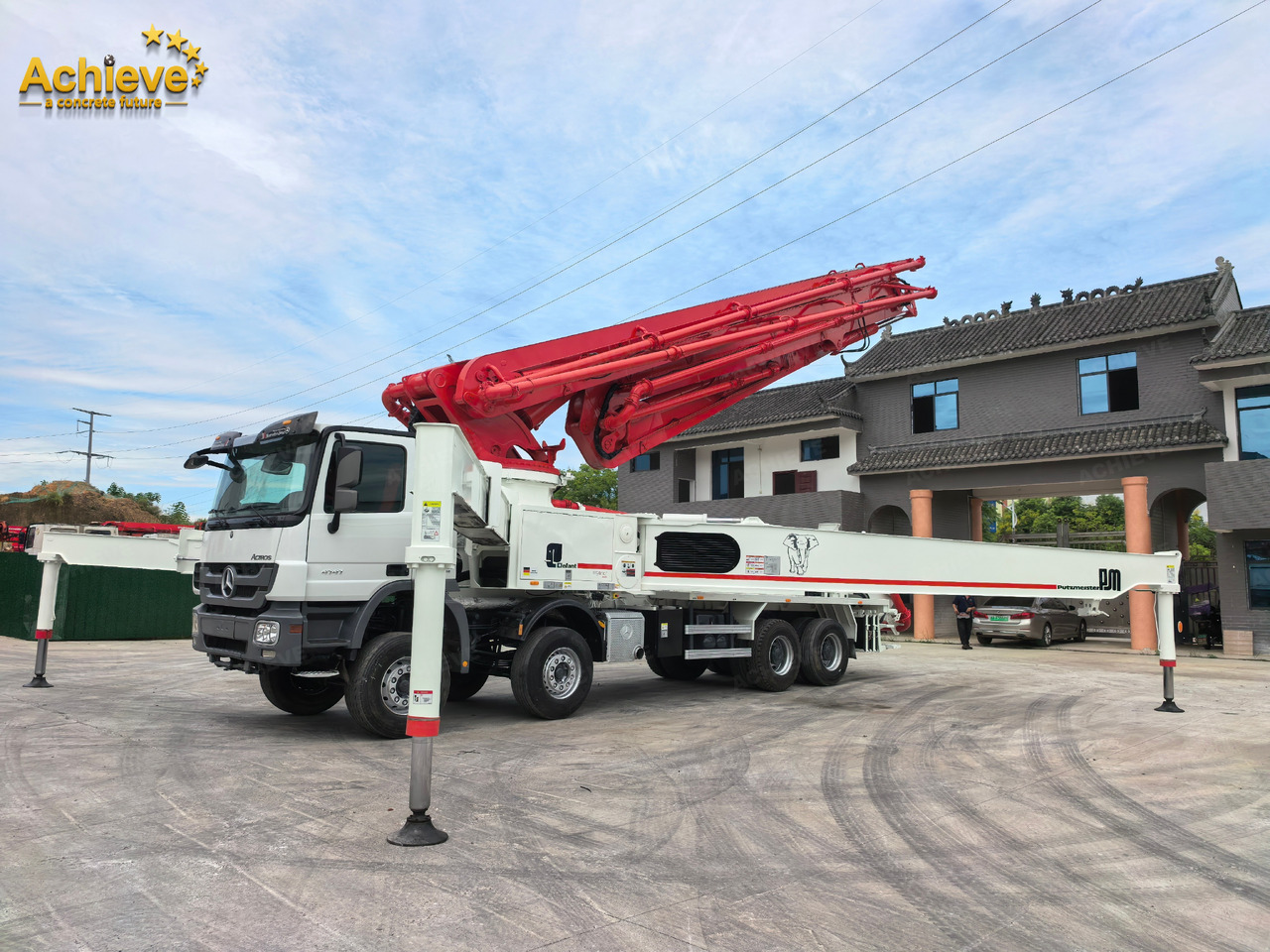Betonpumpe Putzmeister Putzmeister  M56-4RZ Actros 4141Mercedes-Benz Concrete pump truck 【ACHIEVE】TOP CONDITION!!!: billede 18