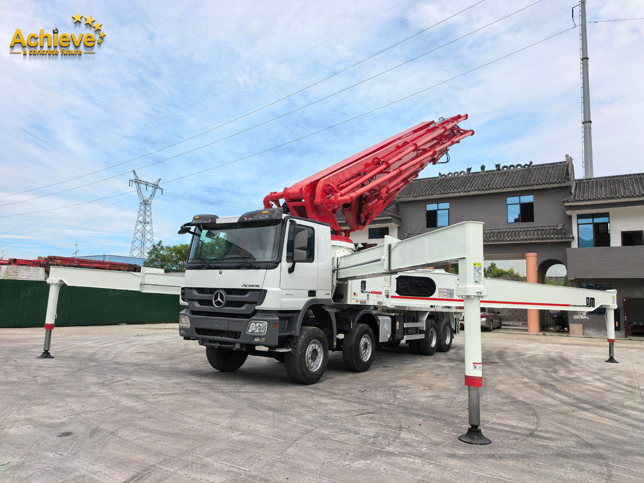 Betonpumpe Putzmeister Putzmeister  M56-4RZ Actros 4141Mercedes-Benz Concrete pump truck 【ACHIEVE】TOP CONDITION!!!: billede 17