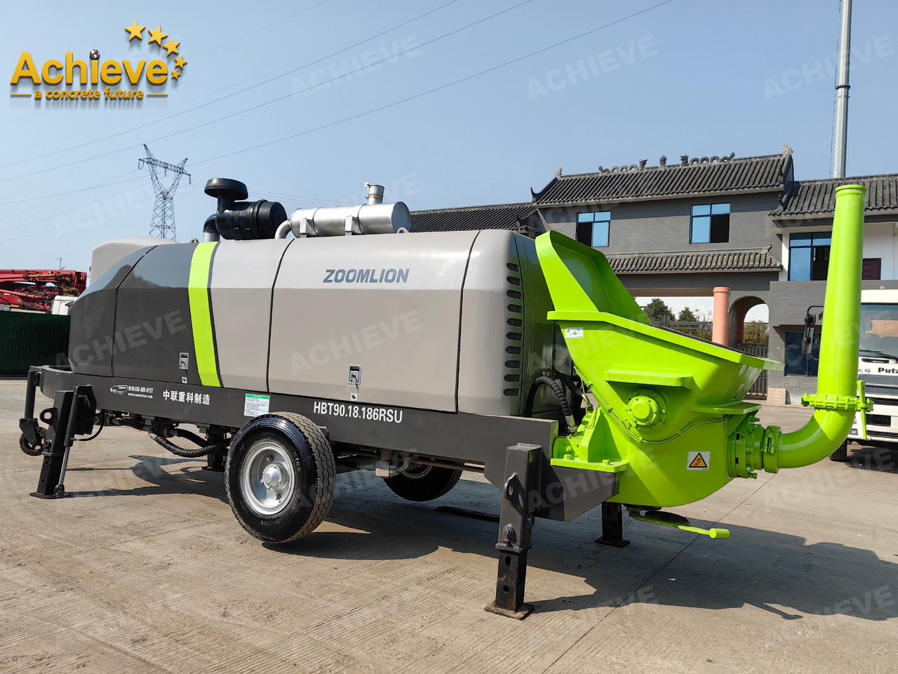 Zoomlion 2022 Zoomlion HBT 90.18.186RSU hydraulic Concrete Trailer Pump in China【ACHIEVE】TOP CONDITION!!! - Stationær betonpumpe: billede 4 Zoomlion 2022 Zoomlion HBT 90.18.186RSU hydraulic Concrete Trailer Pump in China【ACHIEVE】TOP CONDITION!!! - Stationær betonpumpe: billede 4
