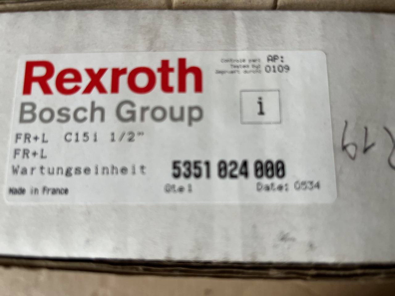 REXROTH Service unit 5351 024 000 5351024000 - Reservedel for Entreprenørmaskin: billede 2 REXROTH Service unit 5351 024 000 5351024000 - Reservedel for Entreprenørmaskin: billede 2