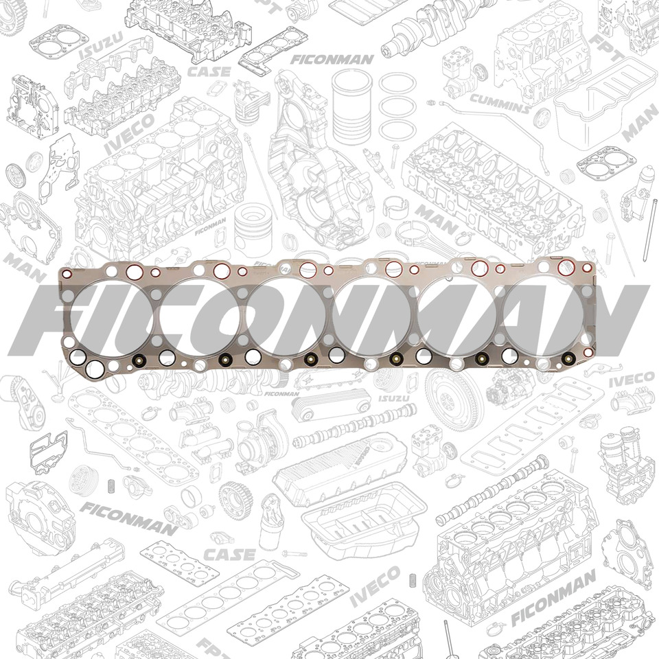 FPT IVECO CASE Cursor13 F3BE0684A B001 504003647 CYLINDER GASKET 504007514/500054690 - Motor tætning for Lastbil: billede 1 FPT IVECO CASE Cursor13 F3BE0684A B001 504003647 CYLINDER GASKET 504007514/500054690 - Motor tætning for Lastbil: billede 1