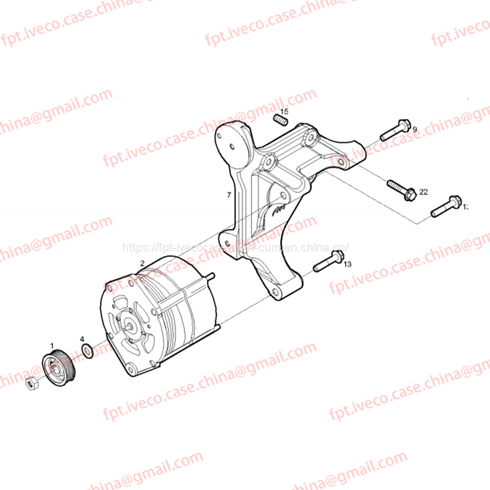 FPT IVECO CASE Cursor9Bus F2CFE612D*J231/F2CFE612A*J098 5802748674 ALTERNATOR 500332014 - Generator for Bus: billede 3 FPT IVECO CASE Cursor9Bus F2CFE612D*J231/F2CFE612A*J098 5802748674 ALTERNATOR 500332014 - Generator for Bus: billede 3