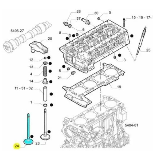 Iveco Daily Fiat Ducato F1C Exhaust Valve 504081062 - Reservedel for Varebil: billede 3 Iveco Daily Fiat Ducato F1C Exhaust Valve 504081062 - Reservedel for Varebil: billede 3