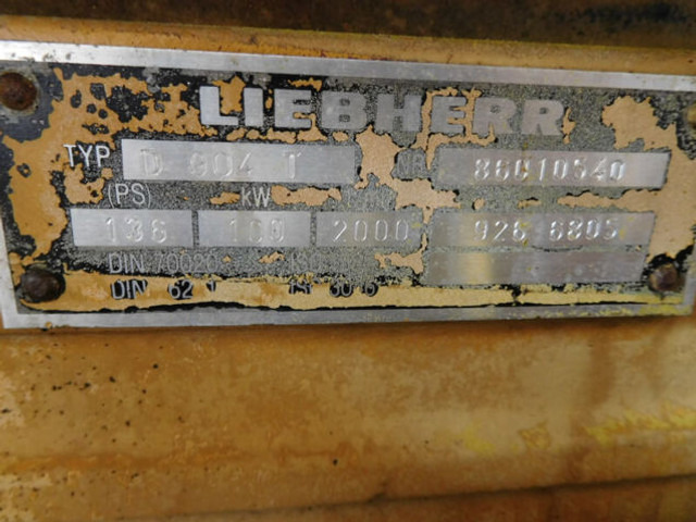 Liebherr D904T - Motor: billede 1 Liebherr D904T - Motor: billede 1