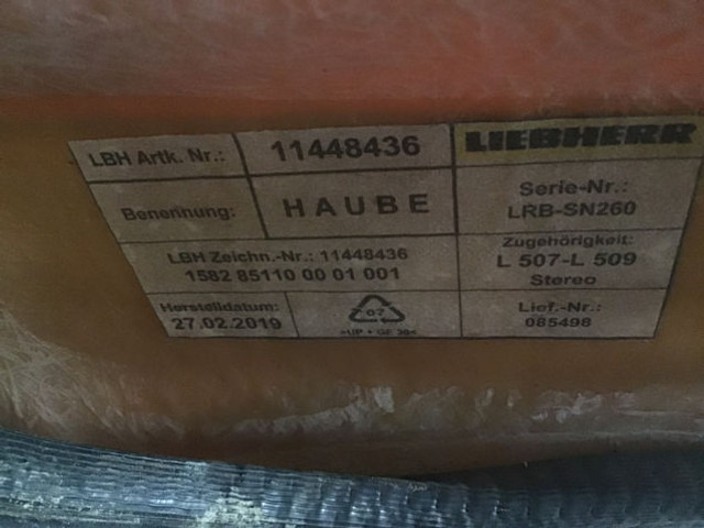 Liebherr Engine Hood - Hætte: billede 3 Liebherr Engine Hood - Hætte: billede 3