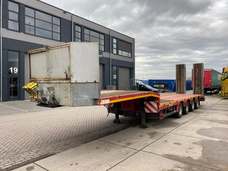 Faymonville Max Trailer F-S44-1A1Y / Extendable / Hydraulic Ramps / 58 Ton / 2x Steering Axle - Nedbygget platform sættevogn: billede 4 Faymonville Max Trailer F-S44-1A1Y / Extendable / Hydraulic Ramps / 58 Ton / 2x Steering Axle - Nedbygget platform sættevogn: billede 4