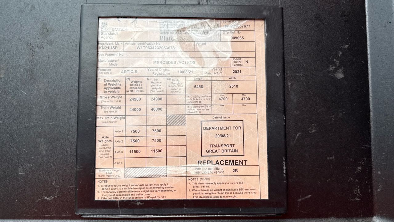 Trækker MERCEDES-BENZ ACTROS 2545: billede 11 Trækker MERCEDES-BENZ ACTROS 2545: billede 11