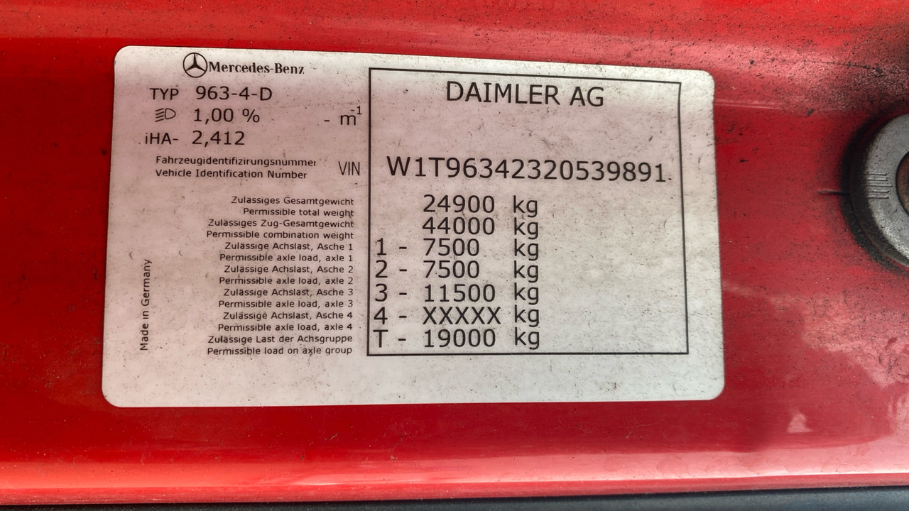 Trækker MERCEDES-BENZ ACTROS 2545: billede 11 Trækker MERCEDES-BENZ ACTROS 2545: billede 11