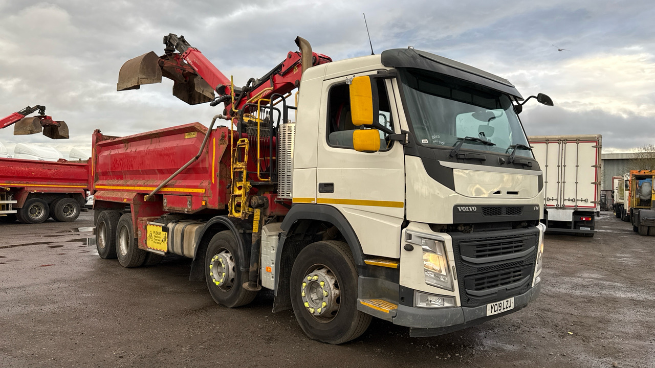 Volvo FM 410 - Tipvogn lastbil, Lastbil med kran: billede 1 Volvo FM 410 - Tipvogn lastbil, Lastbil med kran: billede 1