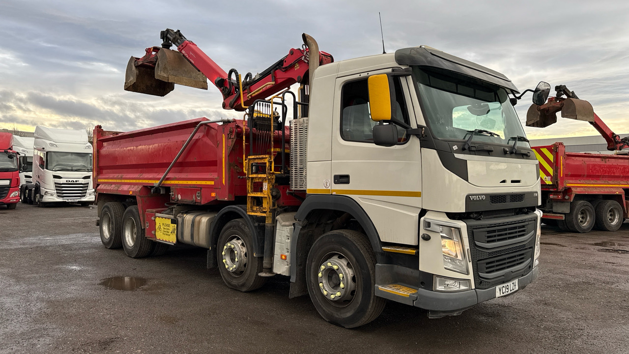 Volvo FM 410 - Tipvogn lastbil, Lastbil med kran: billede 1 Volvo FM 410 - Tipvogn lastbil, Lastbil med kran: billede 1