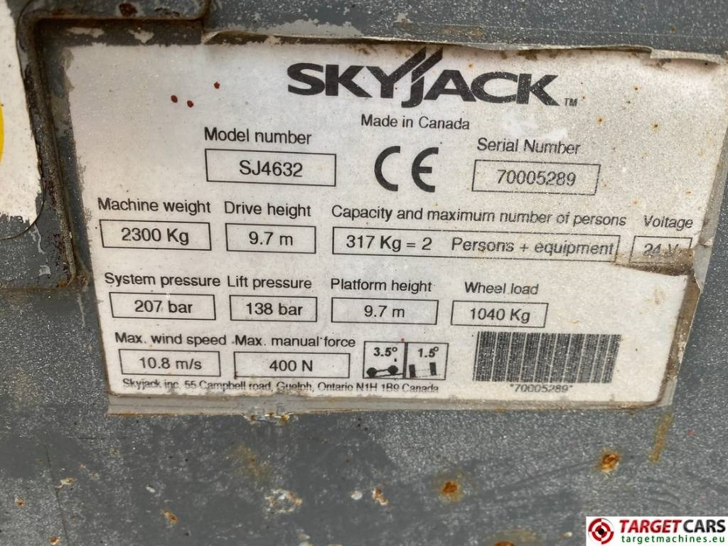 Sakselift SkyJack SJIII-4632 Electric 4632 Scissor Work Lift 1170cm: billede 10