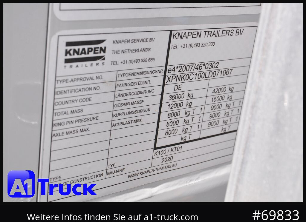 KNAPEN K100, HD Heavy Duty, 90m³, Funk - Walking floor sættevogn: billede 5 KNAPEN K100, HD Heavy Duty, 90m³, Funk - Walking floor sættevogn: billede 5