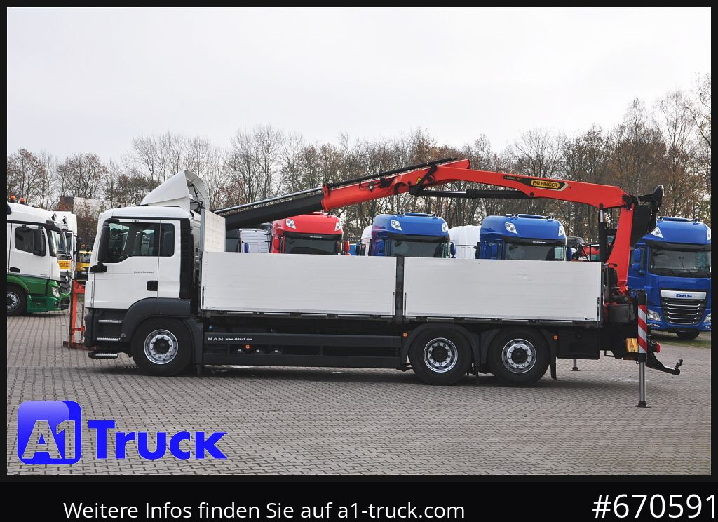 Lastbil med lad, Lastbil med kran MAN TGS 26.440,  Kran PK20.501L Lenkachse,: billede 11