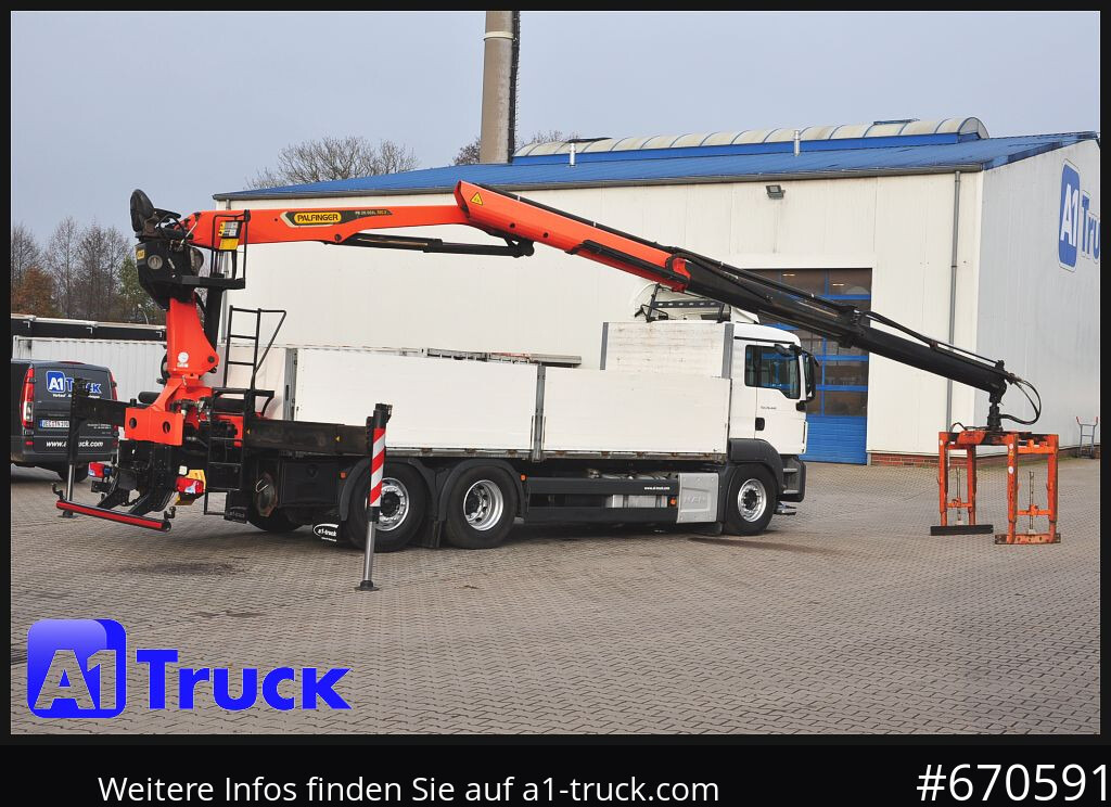 Lastbil med lad, Lastbil med kran MAN TGS 26.440,  Kran PK20.501L Lenkachse,: billede 9