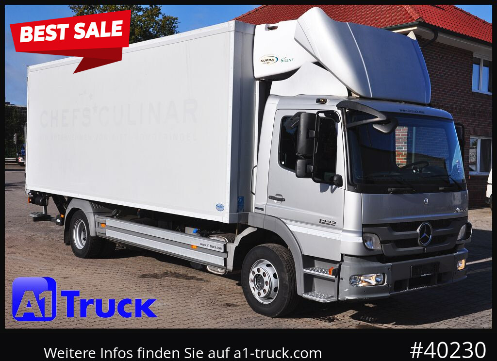MERCEDES-BENZ Atego 1222, Kühlkoffer, Carrier Supra 1150 Mt, LBW - Kølevogn lastbil: billede 1 MERCEDES-BENZ Atego 1222, Kühlkoffer, Carrier Supra 1150 Mt, LBW - Kølevogn lastbil: billede 1