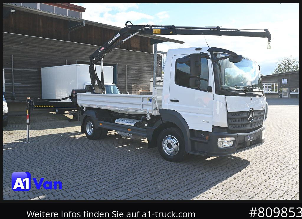 MERCEDES-BENZ Atego 816 Kipper Kran, Hiab, AHK, Klima - Tipvogn lastbil, Lastbil med kran: billede 1 MERCEDES-BENZ Atego 816 Kipper Kran, Hiab, AHK, Klima - Tipvogn lastbil, Lastbil med kran: billede 1