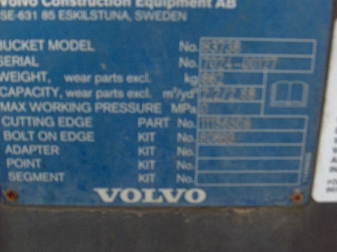 VOLVO L70F BENNA CON ATTACCO RAPIDO, LAMA 2550mm, MOD. 83738 - Læsseskovl: billede 2 VOLVO L70F BENNA CON ATTACCO RAPIDO, LAMA 2550mm, MOD. 83738 - Læsseskovl: billede 2