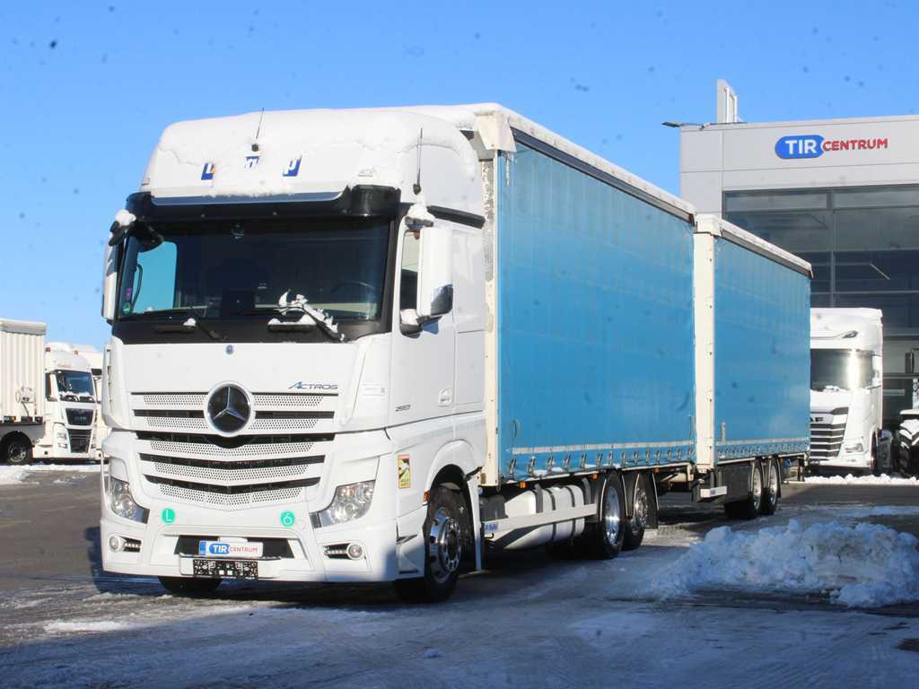 Mercedes-Benz ACTROS 2553, EURO 6, 6X2, AIR SUSPENSION, DRIVE-THROUGH + PANAV - Lastbil med presenning: billede 1 Mercedes-Benz ACTROS 2553, EURO 6, 6X2, AIR SUSPENSION, DRIVE-THROUGH + PANAV - Lastbil med presenning: billede 1