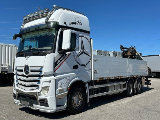 Mercedes-Benz Actros 2545 L 6x2, Retarder, Pritsche, Hiab XS 166 D-4 PRO, E5 - Lastbil med lad, Lastbil med kran: billede 1 Mercedes-Benz Actros 2545 L 6x2, Retarder, Pritsche, Hiab XS 166 D-4 PRO, E5 - Lastbil med lad, Lastbil med kran: billede 1