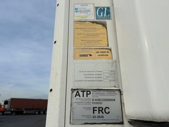 Isotermisk sættevogn Schmitz SCB S3B SKO24, Kühlauflieger, TK SLXe 400,  Liftachse, Fleischbahnen: billede 9