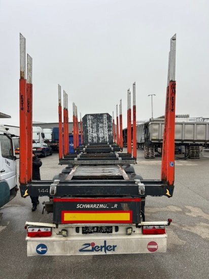 Schwarzmüller Holzauflieger 10 Rungenpaare SAF Achsen, Liftachse - Sættevogn til tømmer: billede 5 Schwarzmüller Holzauflieger 10 Rungenpaare SAF Achsen, Liftachse - Sættevogn til tømmer: billede 5